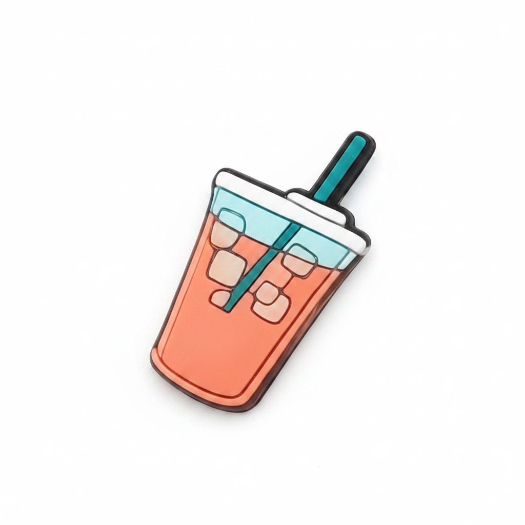 Iced Coffee Teal Straw Focal